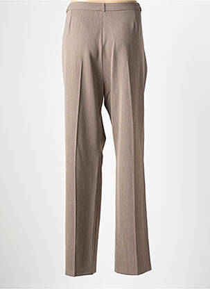 Pantalon droit taille à pinces taille haute marron QUATTRO femme