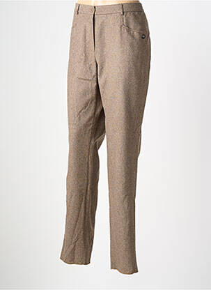 Pantalon droit taille à pinces taille normale marron PAUPORTÉ femme