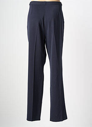 Pantalon droit taille à pinces taille haute bleu QUATTRO femme