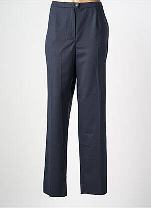 Pantalon droit tissage crêpe taille normale bleu KARTING femme