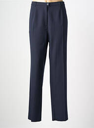 Pantalon droit tissage crêpe taille normale bleu KARTING femme