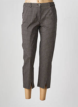 Pantalon 7/8 tissage popeline taille normale noir CHRISTINE LAURE femme