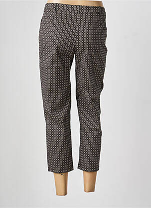 Pantalon 7/8 tissage popeline taille normale noir CHRISTINE LAURE femme