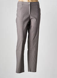 Pantalon slim tissage popeline taille normale gris CHRISTINE LAURE femme