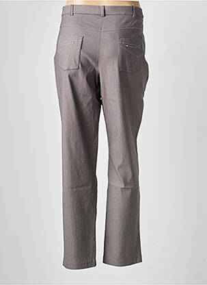Pantalon slim tissage popeline taille normale gris CHRISTINE LAURE femme