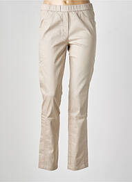 Pantalon slim taille élastique taille normale beige FRANK WALDER femme