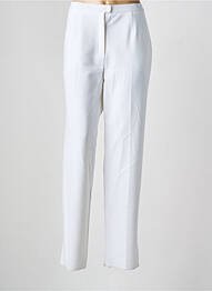 Pantalon droit taille à pinces taille haute blanc KARTING femme