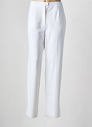Pantalon droit taille à pinces taille haute blanc KARTING femme