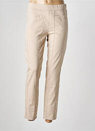 Pantalon slim taille élastique taille normale beige FRANK WALDER femme