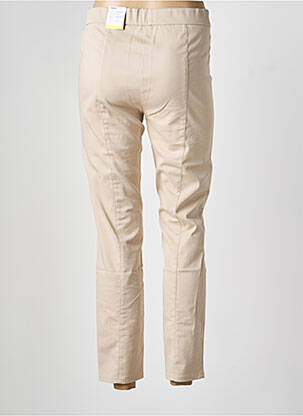 Pantalon slim taille élastique taille normale beige FRANK WALDER femme