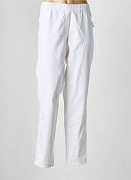 Pantalon slim taille élastique taille normale blanc FRANK WALDER femme