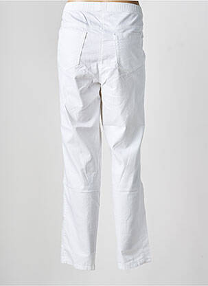 Pantalon slim taille élastique taille normale blanc FRANK WALDER femme