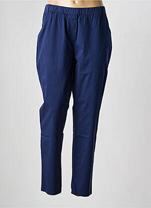 Pantalon slim taille élastique taille normale bleu GUY DUBOUIS femme