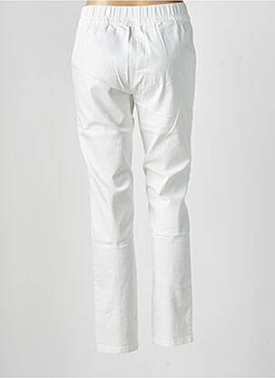Pantalon slim taille élastique taille normale blanc FRANK WALDER femme