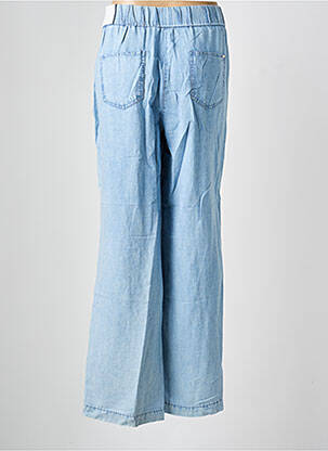 Pantalon large tissage popeline taille normale bleu TONI femme