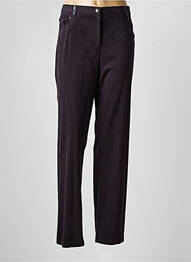 Pantalon droit fermeture zippée sous rabat boutonné taille normale noir CHRISTINE LAURE femme