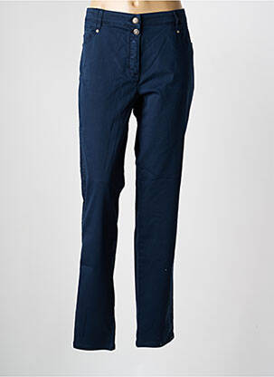 Pantalon slim tissage popeline taille normale bleu TONI femme