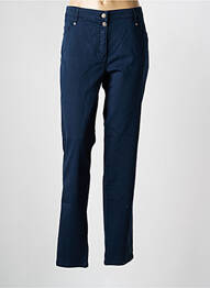 Pantalon slim tissage popeline taille normale bleu TONI femme