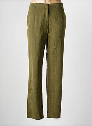 Pantalon droit stretch taille normale vert LEWINGER femme