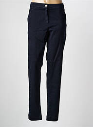 Pantalon slim tissage popeline taille normale noir CHRISTINE LAURE femme
