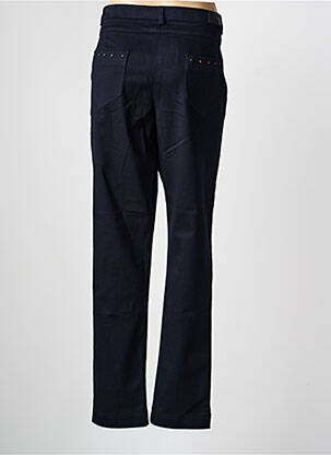 Pantalon slim tissage popeline taille normale noir CHRISTINE LAURE femme