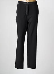 Pantalon droit fermeture zippée sous rabat boutonné taille normale noir QUATTRO femme