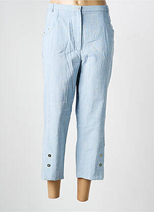 Pantacourt coupe droite taille normale bleu PAUPORTÉ femme