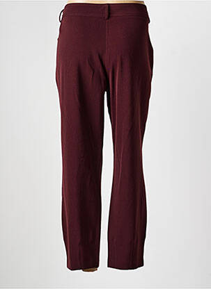 Pantalon 7/8 fermeture zippée sous rabat boutonné taille normale rouge QUATTRO femme