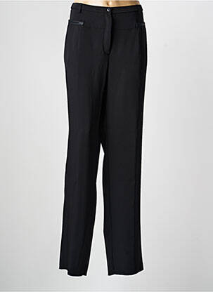 Pantalon droit fermeture zippée sous rabat boutonné taille normale noir PAUPORTÉ femme