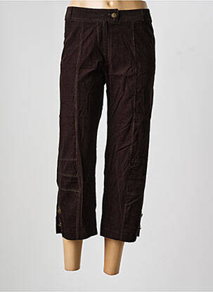 Pantacourt coupe droite marron LEWINGER femme