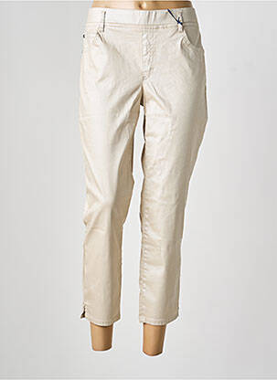 Pantalon 7/8 tissage popeline taille normale beige RABE femme