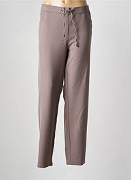 Pantalon droit taille élastique taille normale marron FRANK WALDER femme