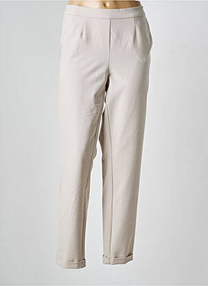 Pantalon slim taille élastique taille normale beige FRANK WALDER femme