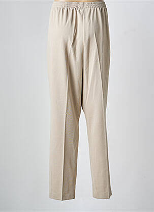 Pantalon droit tissage crêpe taille normale beige FINNKARELIA femme