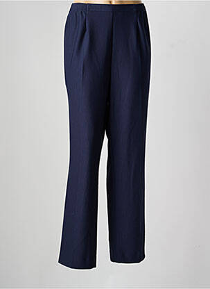 Pantalon droit tissage crêpe taille normale bleu FINNKARELIA femme