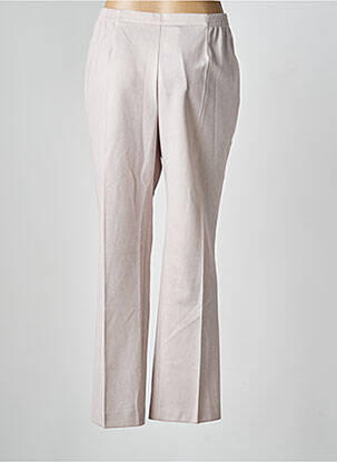 Pantalon droit taille élastique taille normale beige FINNKARELIA femme