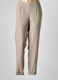 Pantalon slim taille élastique taille normale beige fonce FRANK WALDER femme