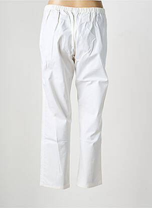Pantalon droit tissage popeline taille normale blanc KATMAI femme