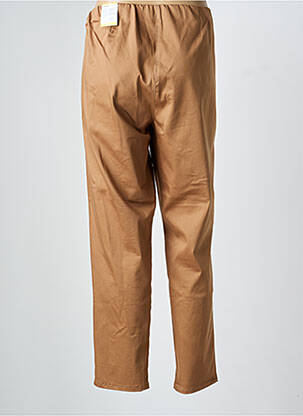 Pantalon 7/8 stretch taille basse marron FRANK WALDER femme