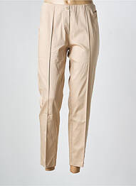 Pantalon 7/8 stretch taille basse beige FRANK WALDER femme