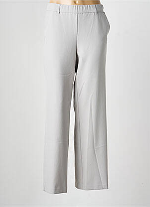 Pantalon droit taille élastique taille normale gris FRANK WALDER femme