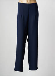 Pantalon droit taille élastique taille normale bleu FRANK WALDER femme