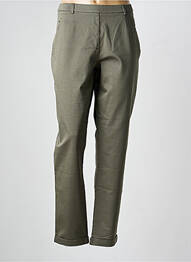 Pantalon droit stretch taille normale vert CHRISTINE LAURE femme