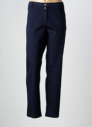 Pantalon slim taille élastique taille normale bleu CHRISTINE LAURE femme