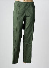 Pantalon slim taille élastique taille normale vert FRANK WALDER femme