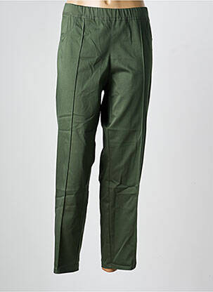 Pantalon slim taille élastique taille normale vert FRANK WALDER femme