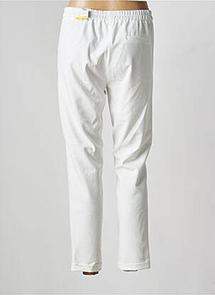 Pantalon 7/8 taille élastique taille normale blanc FRANK WALDER femme