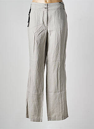 Pantalon droit tissage crêpe taille normale gris OLSEN femme