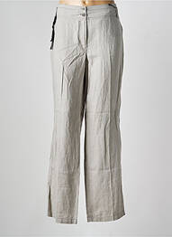 Pantalon droit fermeture zippée sous rabat boutonné taille normale gris OLSEN femme