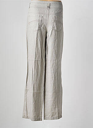 Pantalon droit tissage crêpe taille normale gris OLSEN femme